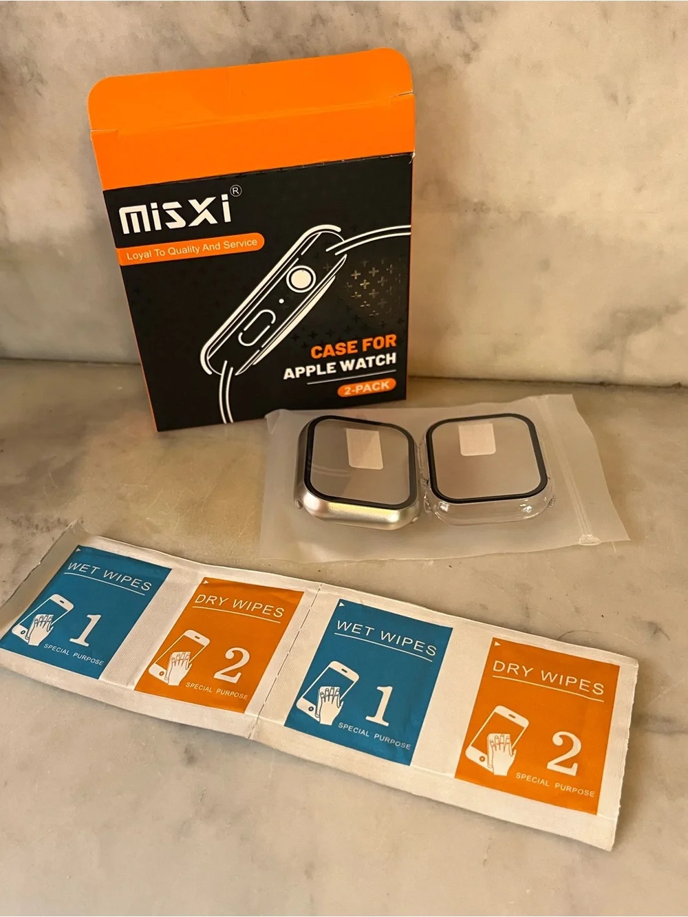 Misxi Apple Watch Hard Case 2 Pack (Clear & Starlight) - NIB
